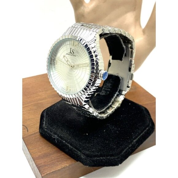 Joshua & Sons Men's Watch JS99SS Quartz Silver Stainless Steel 44mm - Picture 14 of 14